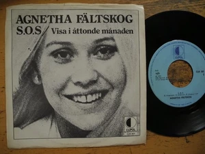 AGNETHA FÄLTSKOG S.O.S. / Visa i åttonde månaden 45 7" single 1975 Sweden EX- - Picture 1 of 2