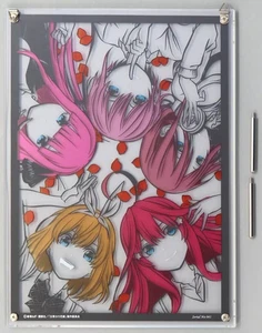 Nakano Family Quintuplets Kiritorie Paper Art 13.4x10.0in Acrylic Used - Picture 1 of 1