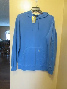 NWT MEN'S MEDIUM CARHARTT RELAXED FIT FRENCH TERRY HOODIE SWEATSHIRT - Picture 1 of 3