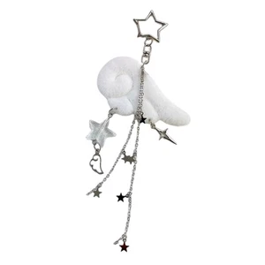 Portable Star Wing Keychain Lightweight Stylish Alloy Fabric Craft Decorative - Picture 1 of 8