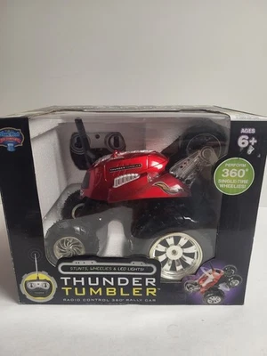 Thunder Tumbler Blue Hat Toy Co. Remote Radio Control 360° Rally RC Car Red NEW - Image 1 of 4