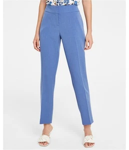 Kasper Womens Stretch Crepe Casual Trouser Pants, Blue, 14 - Picture 1 of 1