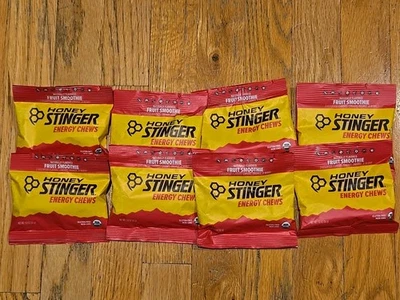 8 paquetes masticables energéticos batidos de frutas orgánicas con aguijón de miel * SELLADOS caducan 8/2025 Foto 1 de 4