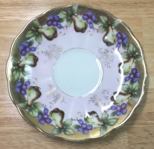 Royal Sealy China Birnenmotiv.5 5/8" Untertasse - Fine Bone China aus Japan - Bild 1 von 6