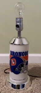 P&K Products Plastic Denver Broncos Original Logo Football NFL Lamp 1991 WORKS - Picture 1 of 24