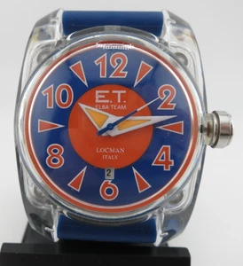 Orologio Locman Elba Team Quarzo Trasparente Blu e Arancione - 330 - Batteria Nuova - Foto 1 di 16