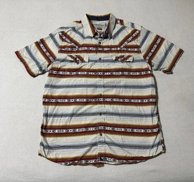 Cody James Para Hombres Grande Manga Corta Perla Snap Western Azteca Rodeo Foto 1 de 4