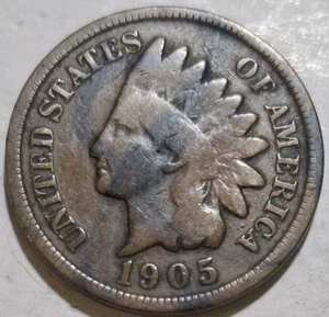 1905 Indian Head Cent (2) - Picture 1 of 2