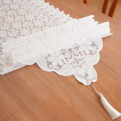 Embroidered Table Cover Adds Sophistication To Dining Easy To Clean And Maintain - Image 1 of 4