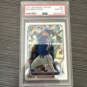 Bowman Chrome #23 Rougned Odor Rookie 2014 RC PSA 10 gemas como nuevo Rangers Pop 14 - Imagen 1 de 1