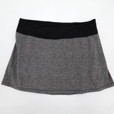 Pantalones Cortos Deportivos para Correr Tenis Lululemon Skort Para Mujer 8 Gris Negro Rival Foto 1 de 4