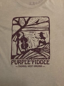 Purple Fiddle Music Venue Shirt Size M Bluegrass Folk West Virginia - Picture 1 of 3