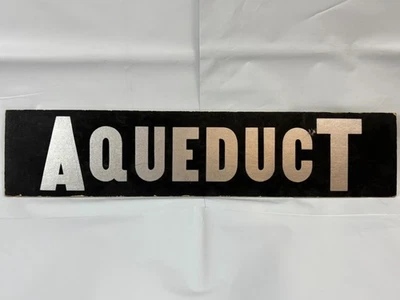 Vtg 50s 60s AQUEDUCT Cardboard Horse Race Track Advertising Sign - Image 1 of 4