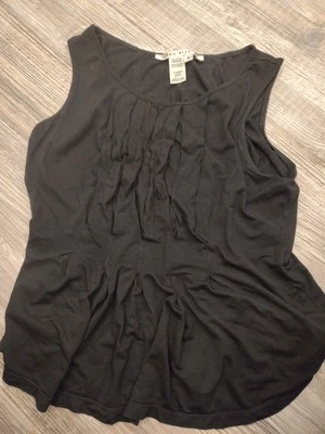 Max Studio Schwarz Top Sommer Breite Träger Gerafft Gr. S - Bild 1 von 3