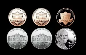 2013 P+D+S Lincoln Shield & Jefferson Nickel Mint Proof Set ~ PD from Bank Roll - Picture 1 of 3