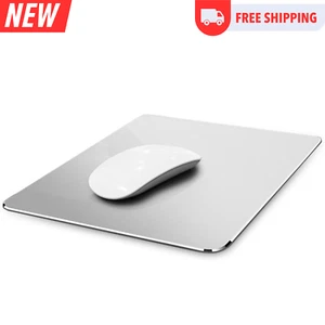 Hard Silver Metal Aluminum Mouse Pad Mat Smooth Magic Ultra Thin Double Side Mou - Picture 1 of 7