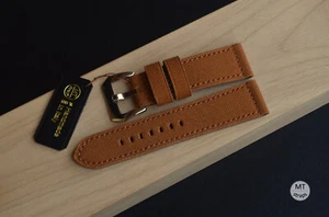24mm Handgefertigtes Armband Canvas Leder Rost Pam MTstraps Handmade Strap - Bild 1 von 16