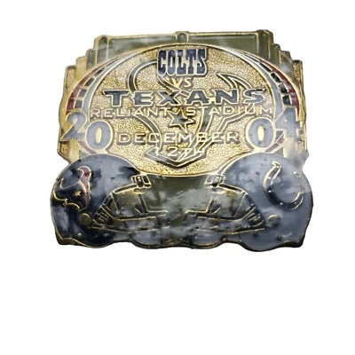 Indianapolis Colts vs Houston Texans Reliant Stadium Dec 12th 2004 Lapel Hat Pin - Image 1 of 4