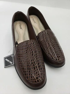 Rassolli Womens Comfort Flex Wedge Slip-On Brown Alligator Print Shoes Size 10 - Picture 1 of 5