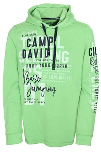 Camp David Hoody Felpa Con Cappuccio Sweatshirt Uomo Cotone Verde - Picture 1 of 5