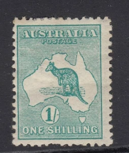 AUSTRALIA - 1914 - SG11a KANGAROO 1/- Blue-Green - Mounted mint - Picture 1 of 2