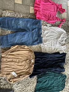 NEW LOT 6 CLOTHING SKIRT, SWEATER, TOPS JEANS WOMENS 2X XXL - Picture 1 of 15