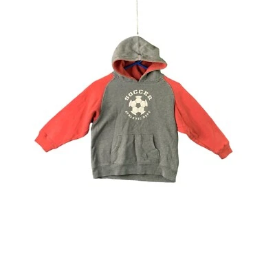 Jerzees Niños Talla Mediana 8 10 Manga Larga Fútbol Gris Naranja Pullover Sudadera con Capucha Swe Foto 1 de 4