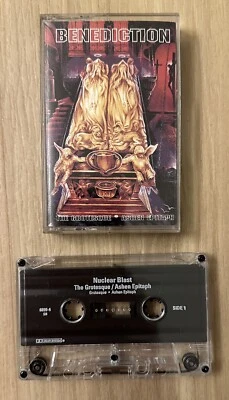 BENEDICTION Cassette Tape THE GROTESQUE / ASHEN EPITAPH EP Death Metal Rare - Image 1 of 4