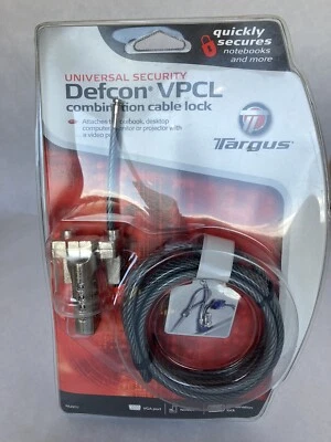 3 Targus Universal Security Defcon VPCL Combination Cable Lock - New - Image 1 of 4