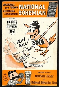 1955 NY Yankees @ Baltimore Orioles Program 5/27 Mantle 2 HT Ford WP Ex 78408b10 - Picture 1 of 2