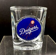 VNT SHOT GLASS DODGERS Baseball Major League Baseball Thick Square Glass 