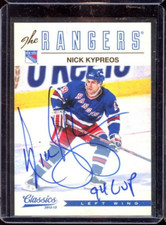 2012-13 CLASSICS NICK KYPREOS THE RANGERS #59 AUTO ON CARD AUTOGRAPH