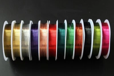 TIGOFLY 11 pcs 0.3mm Copper Wire Midge Larvae Nymph Ribbing Body Fly Tying Rib Materials