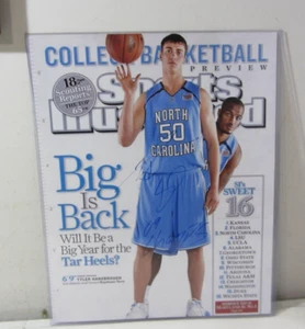 Tyler Hansbrough North Carolina Tar Heels autograph 16 x 20 photograph cover - Picture 1 of 10