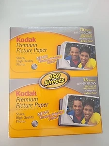 New Sealed Kodak Premium Picture Paper High Gloss 150 Sheets Ink Jet Printer - Picture 1 of 7