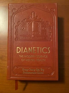 RARE SCIENTOLOGY ORANGE COUNTY DIANETICS LEATHER BOUND L RON HUBBARD LE /500 - Picture 1 of 8