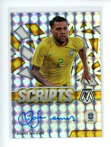 2021-22 Mosaic Road to World Cup DANI ALVES #S-ALV Scripts Auto Mosaic Prizm - Picture 1 of 2