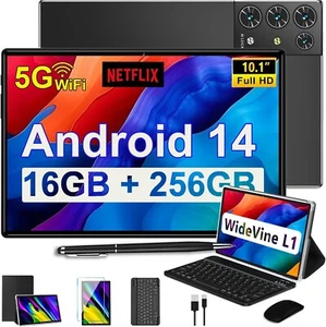2025 Gaming Tablet 16GB RAM 256GB ROM Android14 Tablet 2SIM 10 Zoll LTE 5G WiFi - Bild 1 von 18