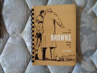 Libro de prensa 1957 Cleveland Browns Media Guide Jim Brown (R) Anuario Programa AD Foto 1 de 2