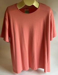 Camiseta de mujer Southern Lady manga corta escote redondo 2X color Cora Cora nueva con etiquetas - Imagen 1 de 6