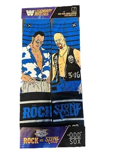 ODD SOX Herren Crew Socken - WWE The Rock Vs Stone Cold WrestleMania XV Neu - Bild 1 von 3