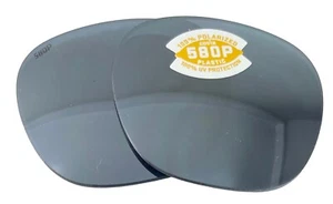 Costa Del Mar Waterwoman polarisierte 580P grau silber verspiegelte Ersatzgläser - Bild 1 von 9