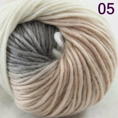 全新 热卖 1Ballsx50g 多色 柔软 厚 DIY 针织 针织 针织 毛线 05 — 第 1/4 张图片