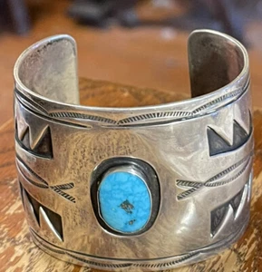 Arrow Design Turquoise/Sterling Bracelet.Free Shipping - Picture 1 of 6