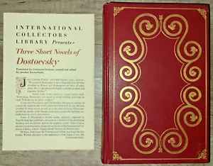 Vtg leather book, Three Short Novels of Dostoevsky, ed. by A. Yarmolinsky, 1960 - Picture 1 of 15
