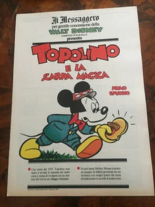 Topolino e la scarpa magica primo episodio Il Messaggero 1 settembre 1990 - Picture 1 of 1