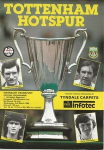TOTTENHAM HOTSPUR V EINTRACHT FRANKFURT ~ COPA UEFA 3ª RD ~ 3 de marzo de 1982 - Imagen 1 de 1