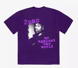 Camiseta Tupac Shakur 2PAC Official Me Against The World para mujer L NUEVA púrpura - Imagen 1 de 8
