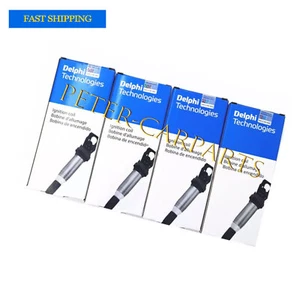 4 x OEM 036905715E Delphi Ignition Coils 036905715F For VW Jetta Audi A3 1.4T - Picture 1 of 6