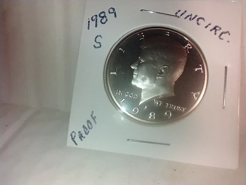 1989 S Kennedy Half Dollar Proof Uncirculated, Will Ship USPS 1st Class Envelope Cover